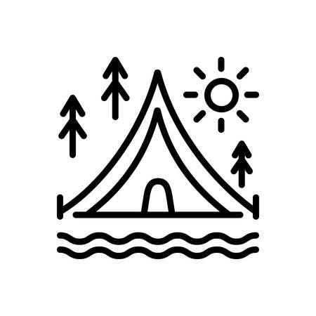 Icon for camps,tentのイラスト素材