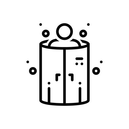 Icon for cryotherapy,chamberのイラスト素材