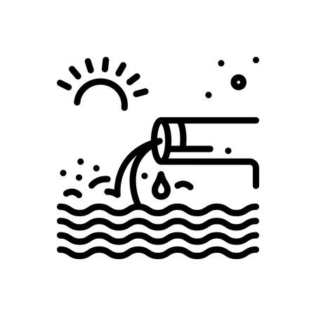 Icon for effluent,flowのイラスト素材