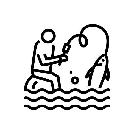 Icon for flyfishing,catchのイラスト素材