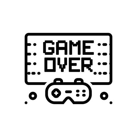 Icon for gameover,videoのイラスト素材