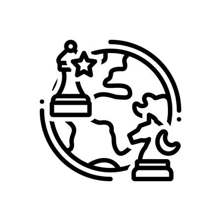 Icon for geopolitics,chessのイラスト素材