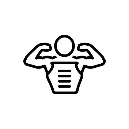 Icon for pectorals ,bodyのイラスト素材