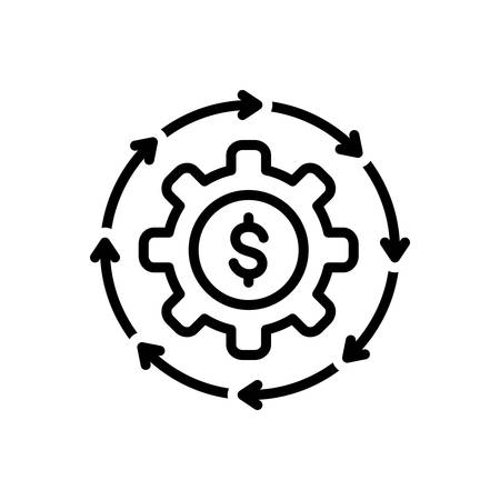 Icon for money flow,cash,recycleのイラスト素材