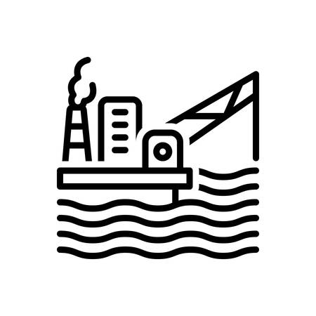 Icon for oil platform, offshoreのイラスト素材