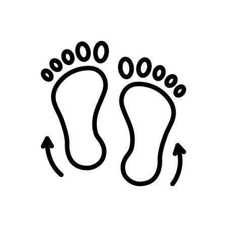 Icon for footprints direction sketch,footprintsのイラスト素材