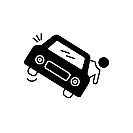 Accedental death iconのイラスト素材