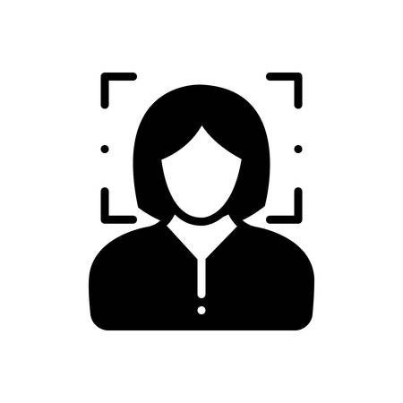 Face recognition iconのイラスト素材