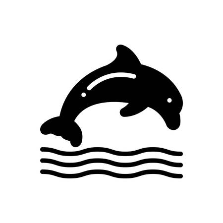 Icon for dolphin ,jumpingのイラスト素材