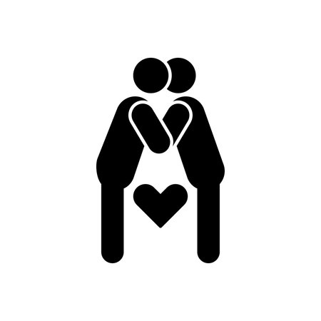 Kissing iconのイラスト素材