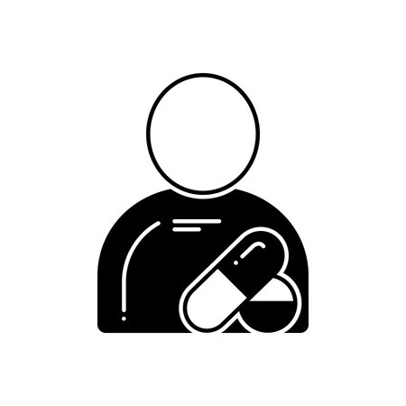 Male patient iconのイラスト素材