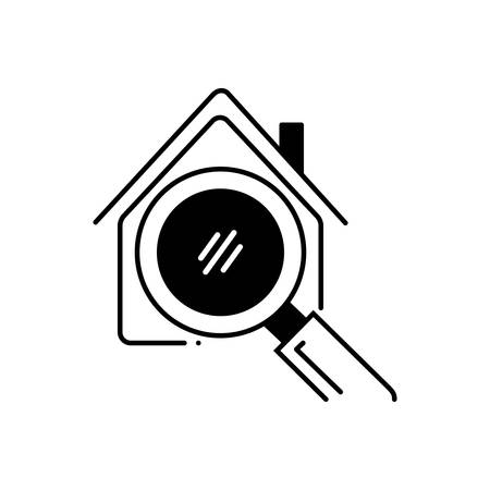 Home search iconのイラスト素材