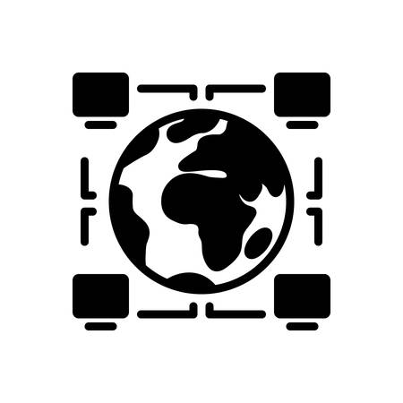 Icon for intercompany,globのイラスト素材