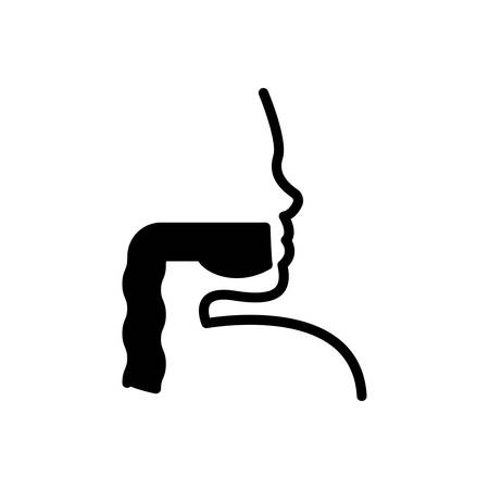 Icon for pharynx,esophagusのイラスト素材