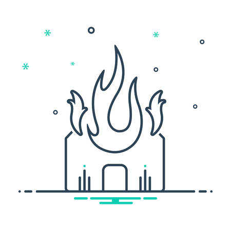 Explosion fire iconのイラスト素材