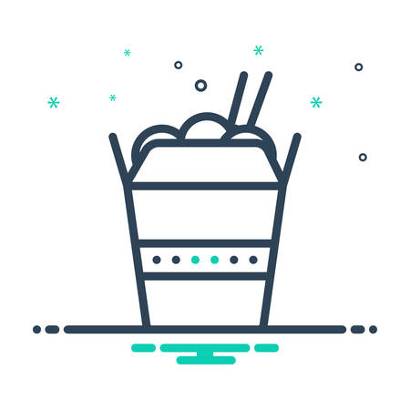 Wok box iconのイラスト素材
