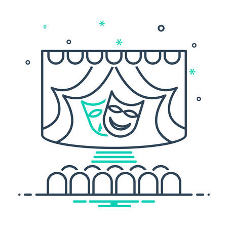 Icon for theatre,stageのイラスト素材