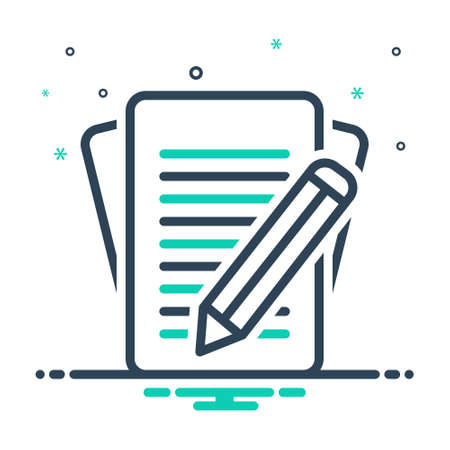 Icon for inscribe,writeのイラスト素材