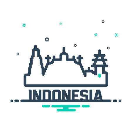 Icon for indonesia,tourismのイラスト素材