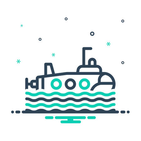 Icon for submarine,waveのイラスト素材