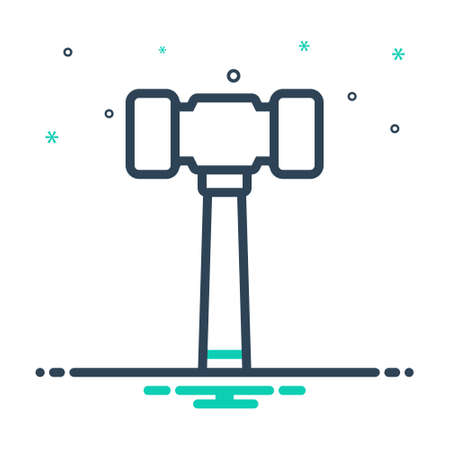 Icon for sledgehammer ,breakdownの写真素材