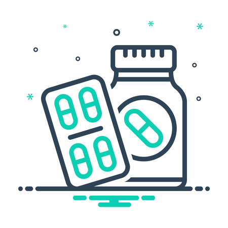 Icon for medication pills,medicationのイラスト素材