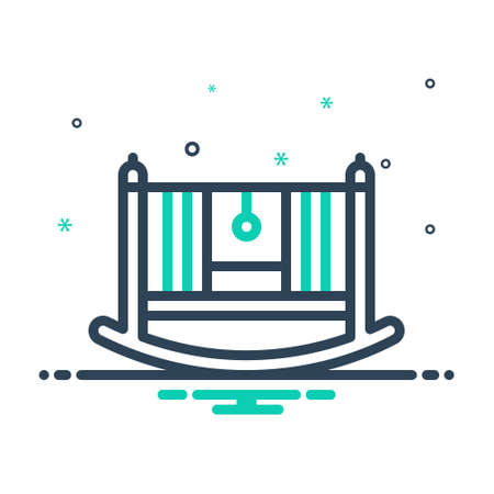 Icon for rocking cradle,rockingのイラスト素材