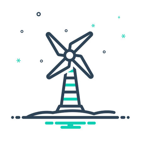 Icon for windmill,propellerのイラスト素材