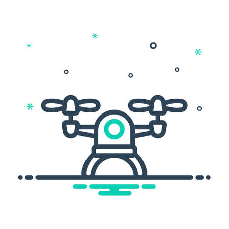 Icon for drone,quadcopterのイラスト素材