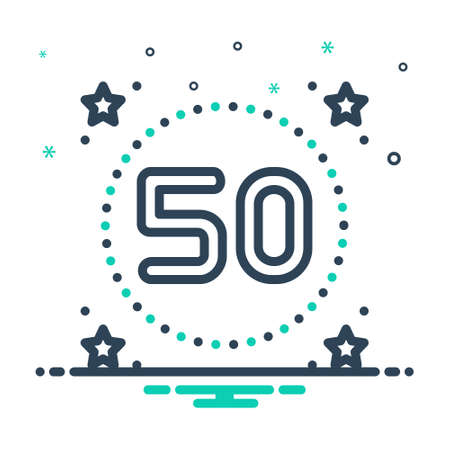 Icon for number fiftyのイラスト素材