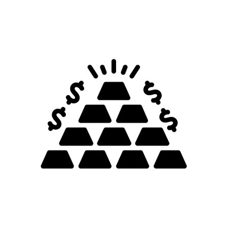 Icon for billion,gold stackのイラスト素材