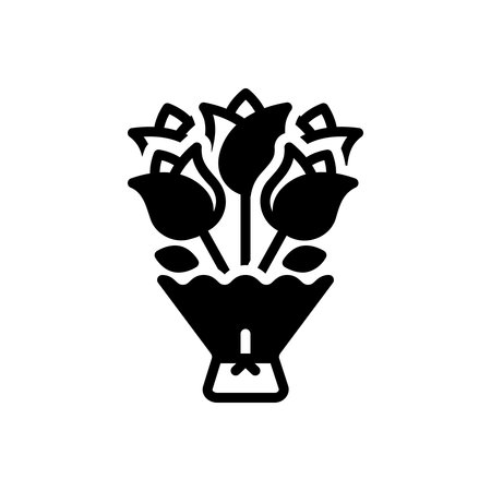Icon for bunch of roses ,bouquetのイラスト素材