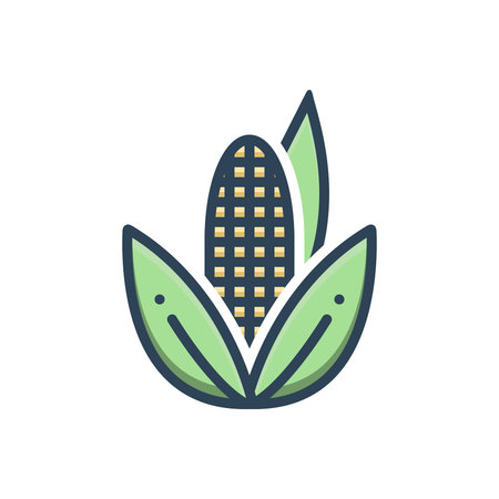 Illustration of corn or maize iconのイラスト素材