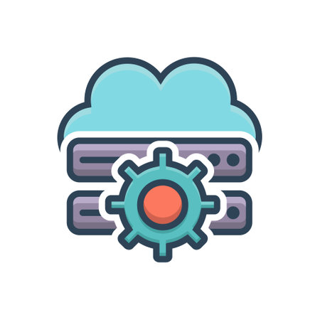 Cloud server iconのイラスト素材
