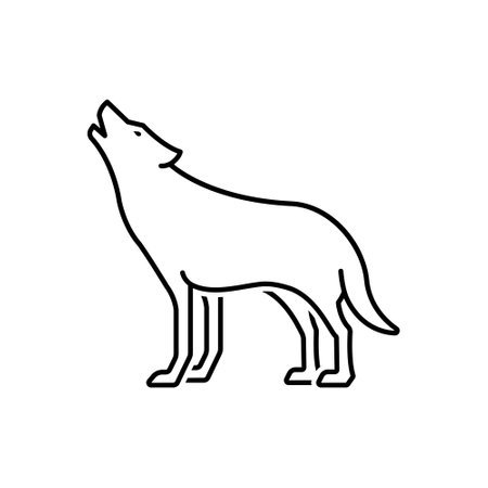 Icon for wolf,howlのイラスト素材