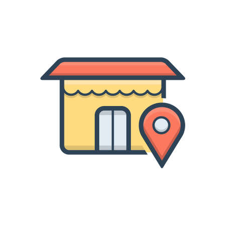 Shop location iconのイラスト素材