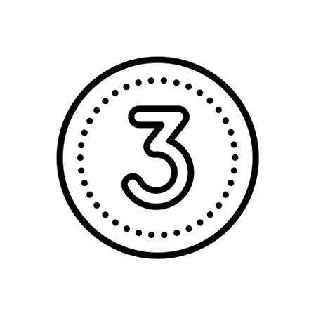 Icon for three,digitのイラスト素材