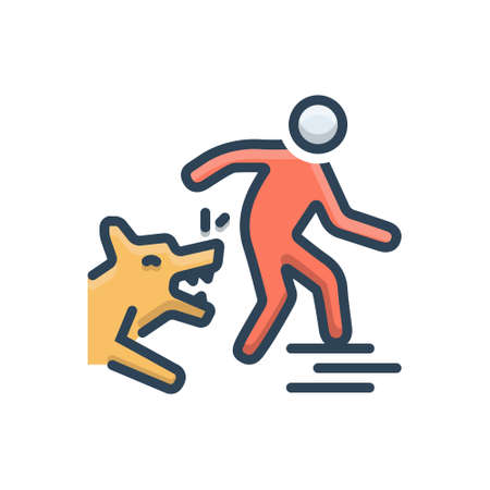 Dog bites iconのイラスト素材