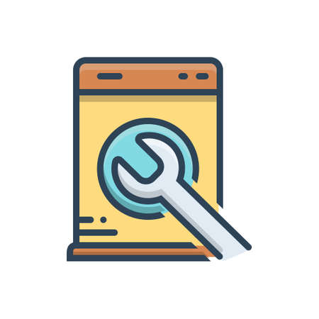 Icon for washing machine repairのイラスト素材