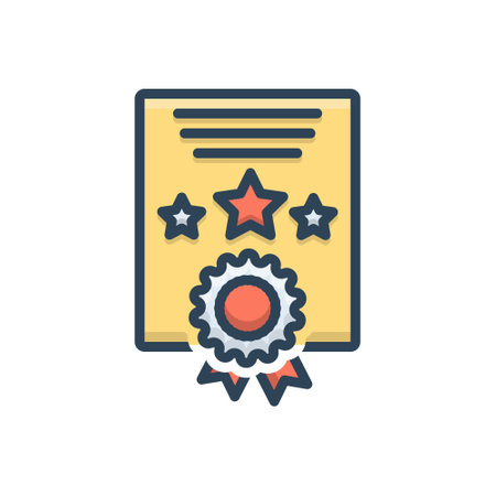 Icon for certificate,diplomaのイラスト素材