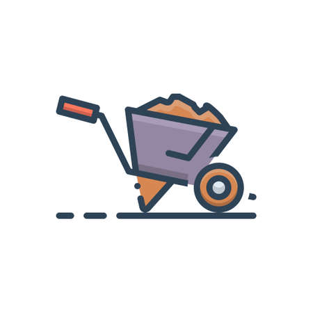 Icon for wheelbarrow,cartのイラスト素材