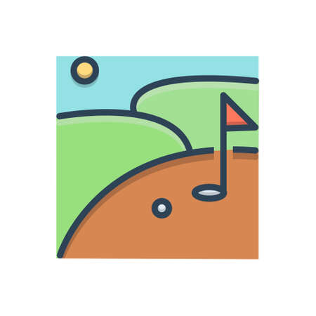 Icon for course,goalfのイラスト素材