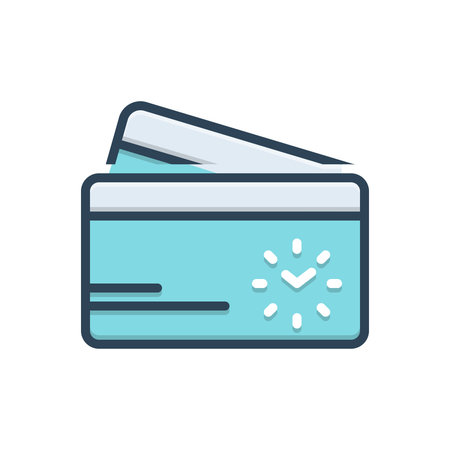 Icon for Time,cardのイラスト素材