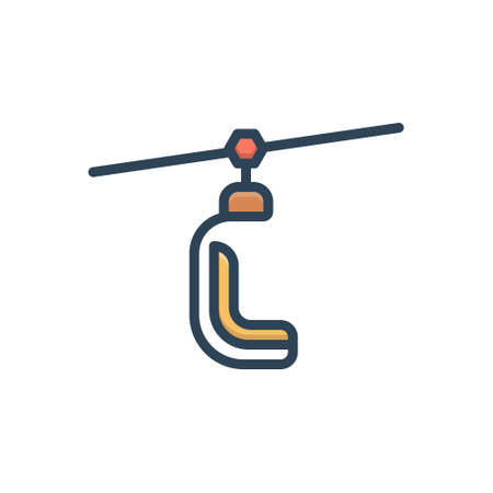 Icon for ski lift,slopeのイラスト素材