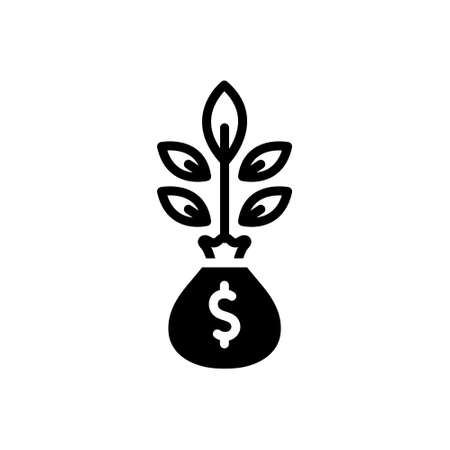 Icon for money plant,moneyのイラスト素材