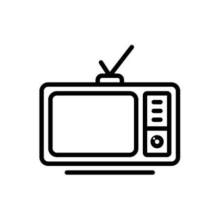 Icon for television,vintageのイラスト素材
