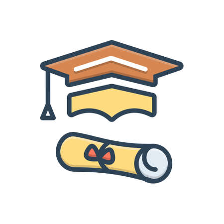Icon for graduation,educationのイラスト素材