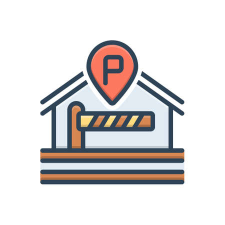 Icon for parking,barrierのイラスト素材