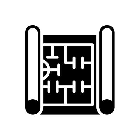 Icon for blueprint house planのイラスト素材