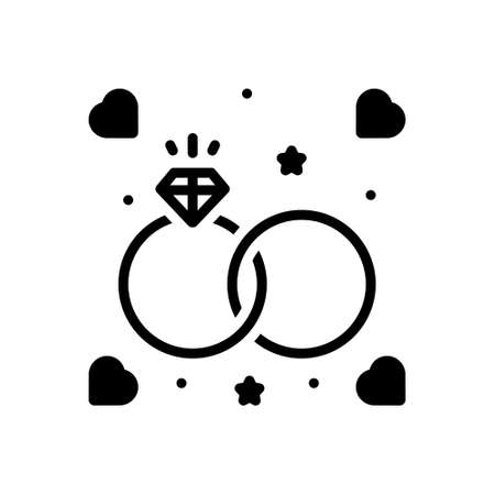 Icon for wedding rings,wedding,ringsのイラスト素材